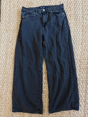 GAP WOMEN’S WIDE LEG BLACK DENIM JEANS